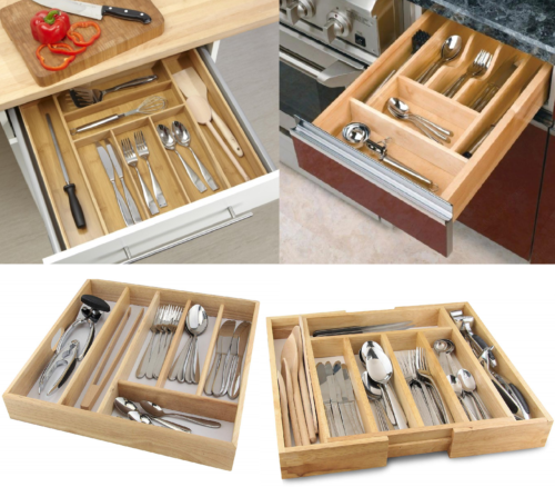 adjustable kitchen drawer organizer by Royal Craft Wood